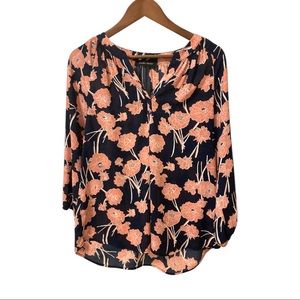 Ivanka trump floral v-neck blouse